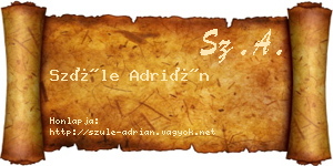 Szüle Adrián névjegykártya